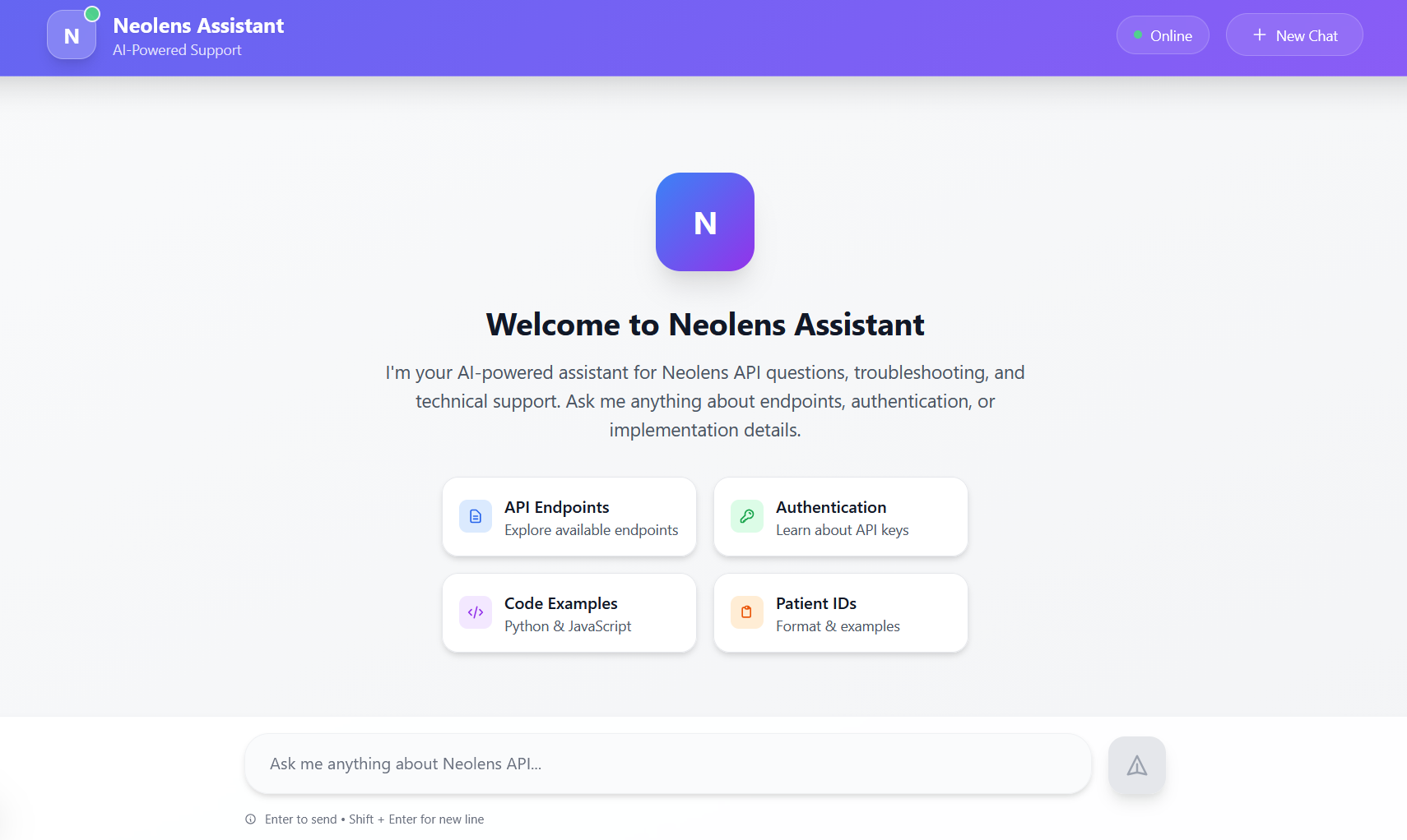 Neolens Support Agent project screenshot