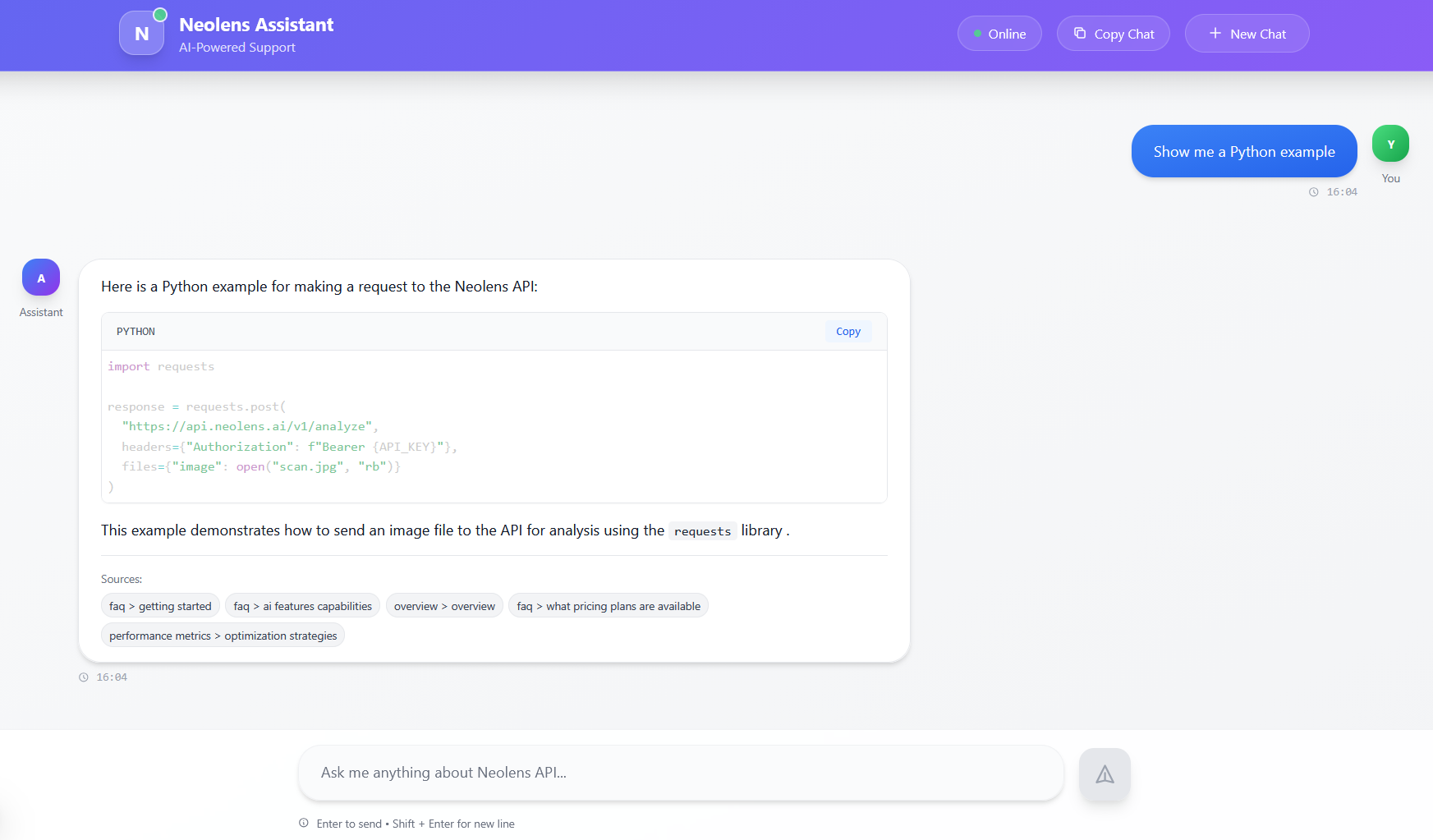 Agent de support API