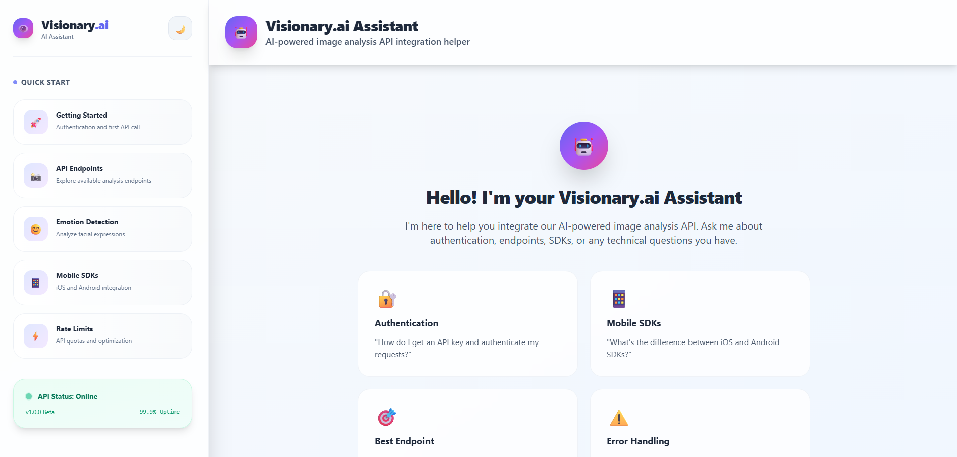 Visionary AI Agent project screenshot